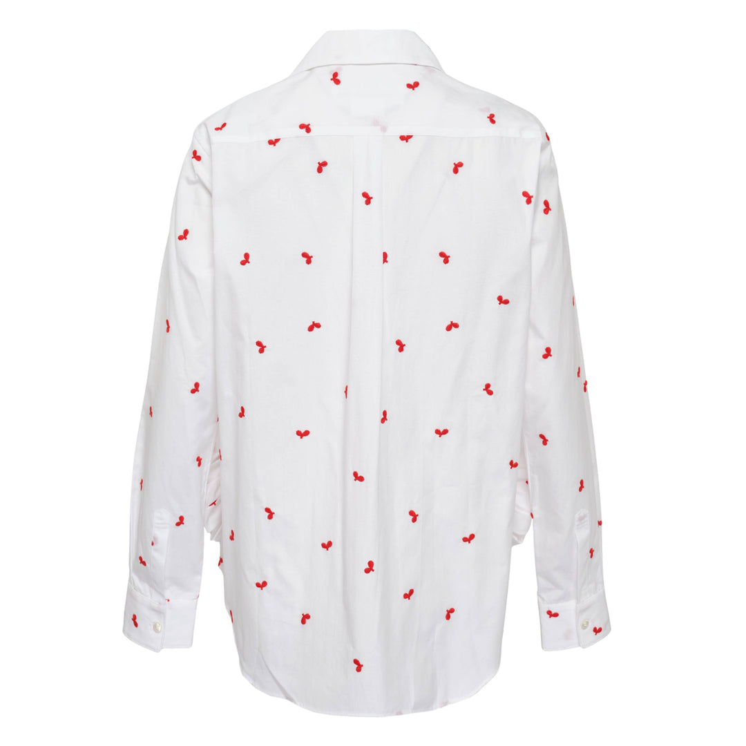 Embroidery Leaf Pattern Blouse