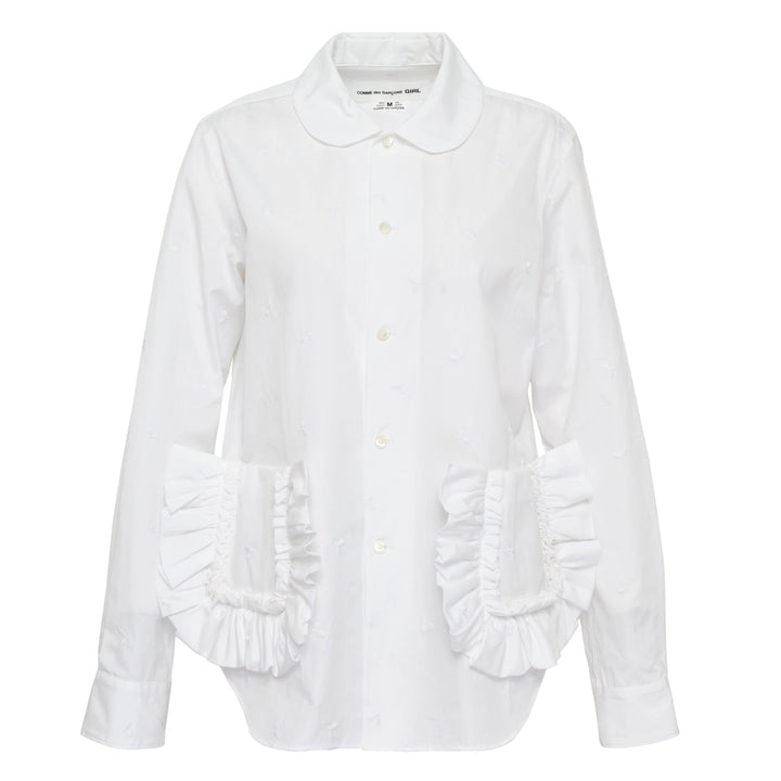 Embroidery Leaf Pattern Blouse