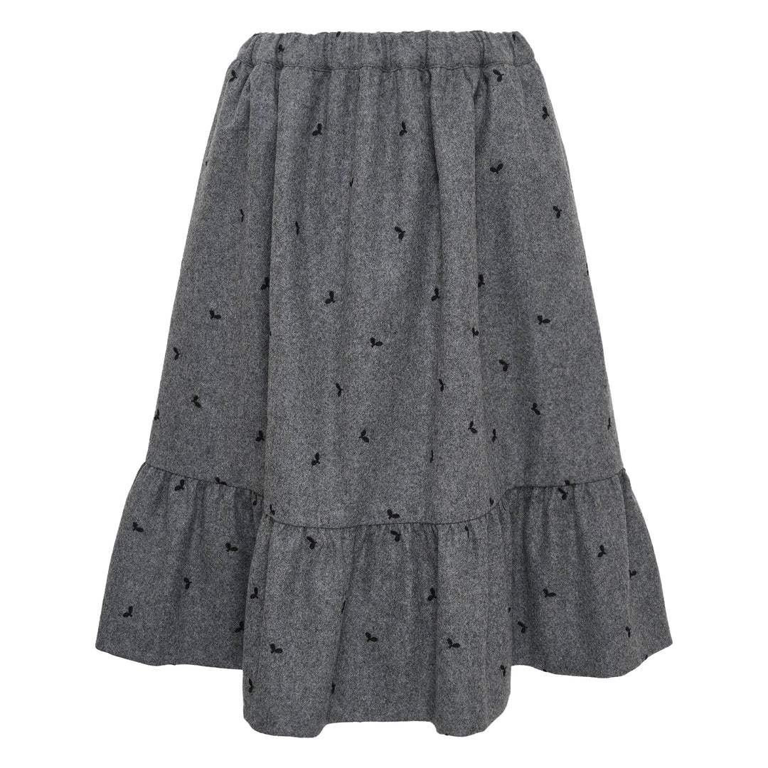 Embroidery Leaf Pattern Skirt
