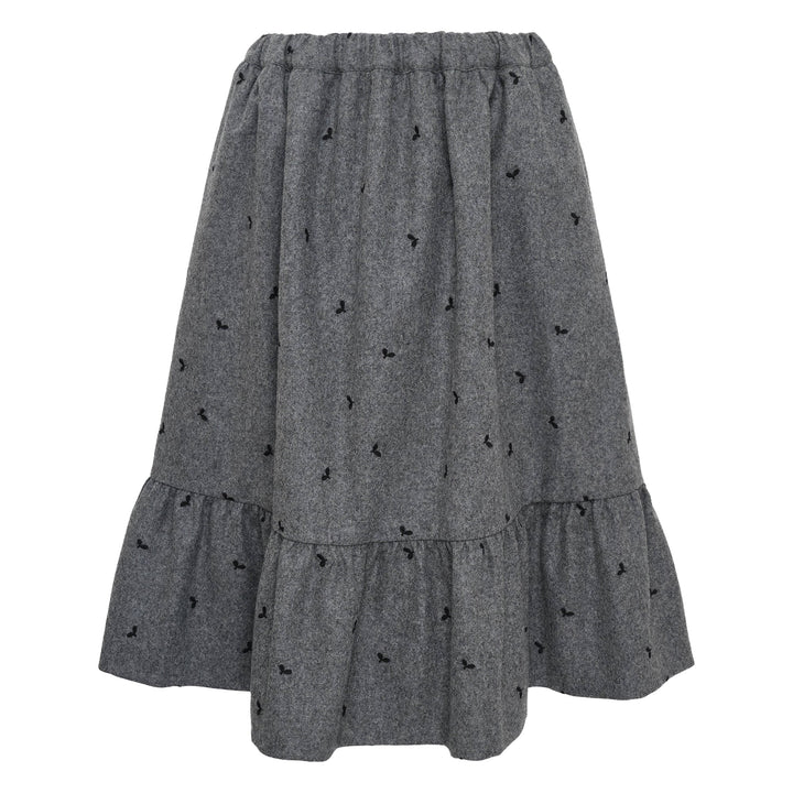 Embroidery Leaf Pattern Skirt