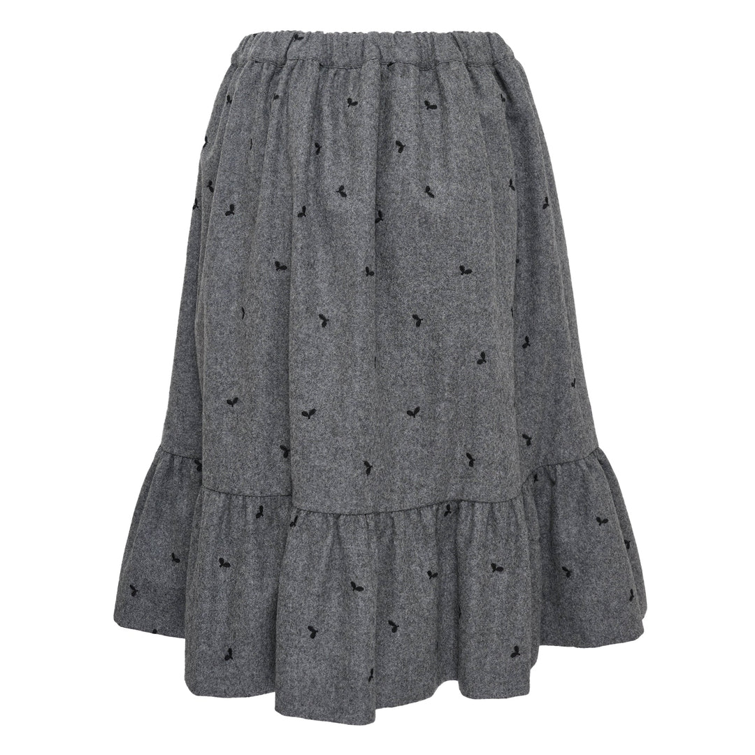 Embroidery Leaf Pattern Skirt