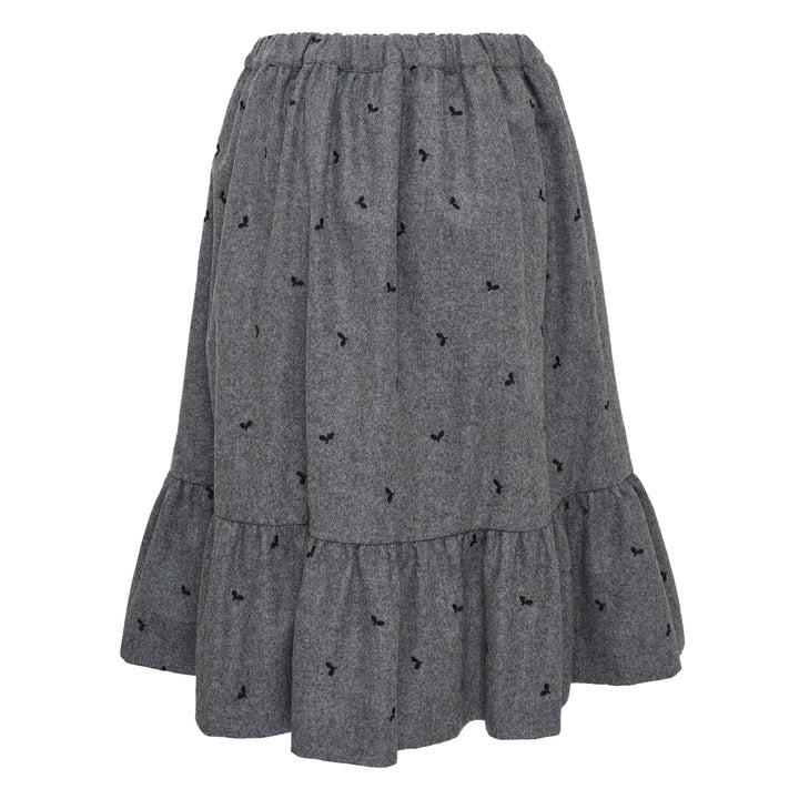 Embroidery Leaf Pattern Skirt
