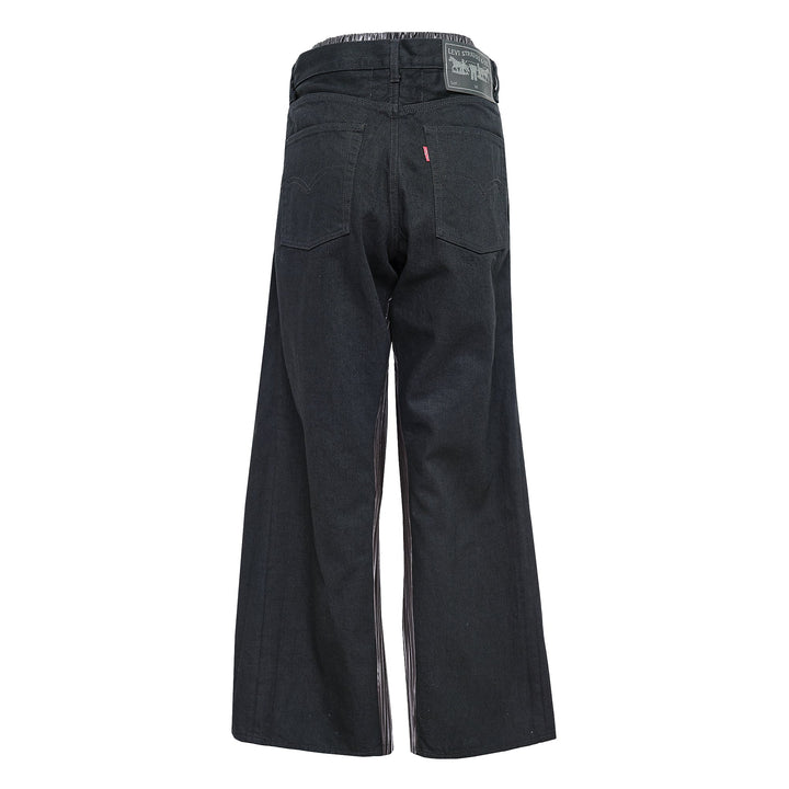 Cotton Denim X Polyester Satin Pants