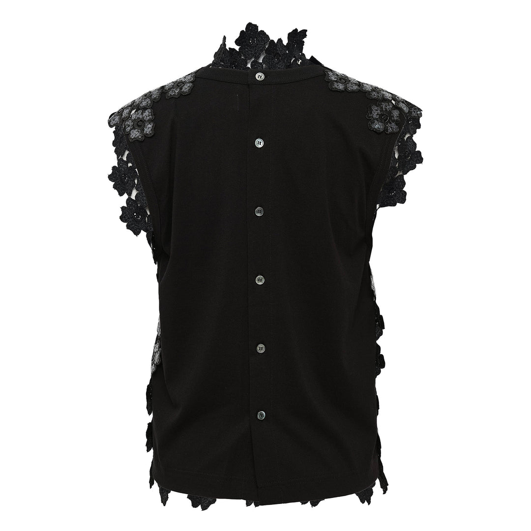 Nylon Polyester Sequin Embroidery Top