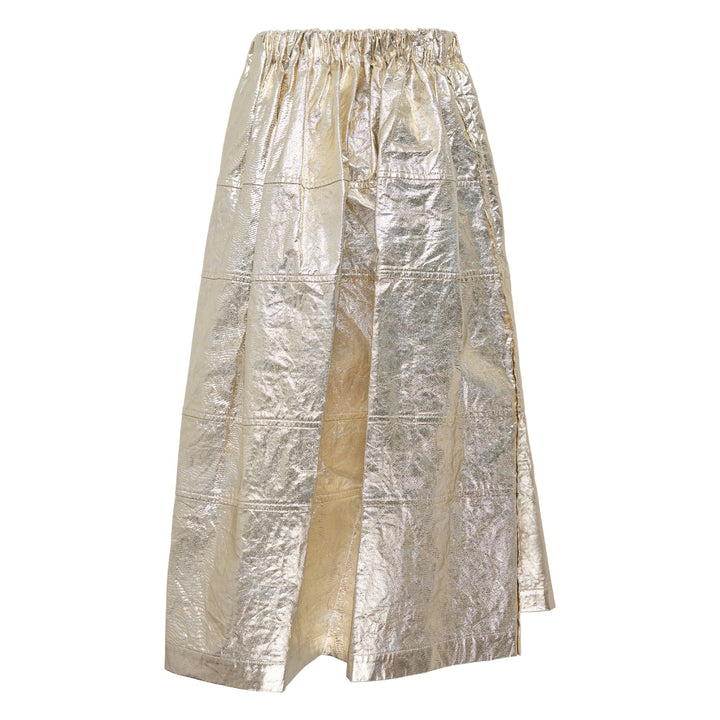 Cotton Twill Foiled Print Skirt