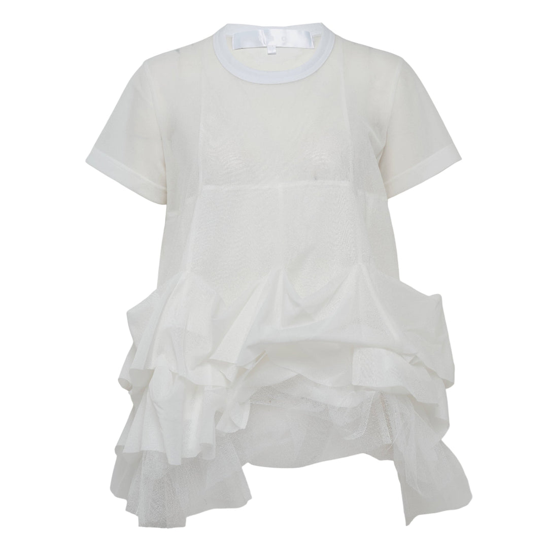 Polyester Tricot X Nylon Tulle Tee