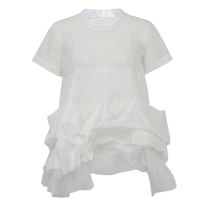 Polyester Tricot X Nylon Tulle Tee