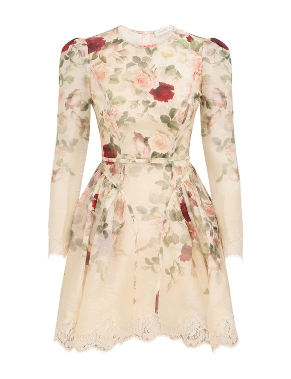 Hypnotic Lace Trim Mini Dress