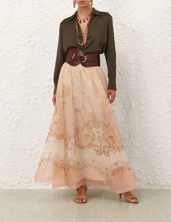 Hypnotic Organza Maxi Skirt