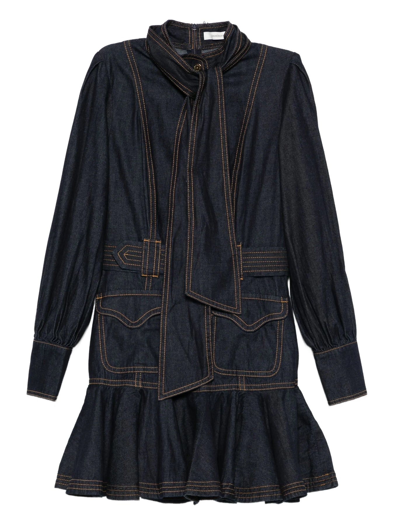 zimmermann denim flip dress Zimmermann Tieneck Denim Minidress