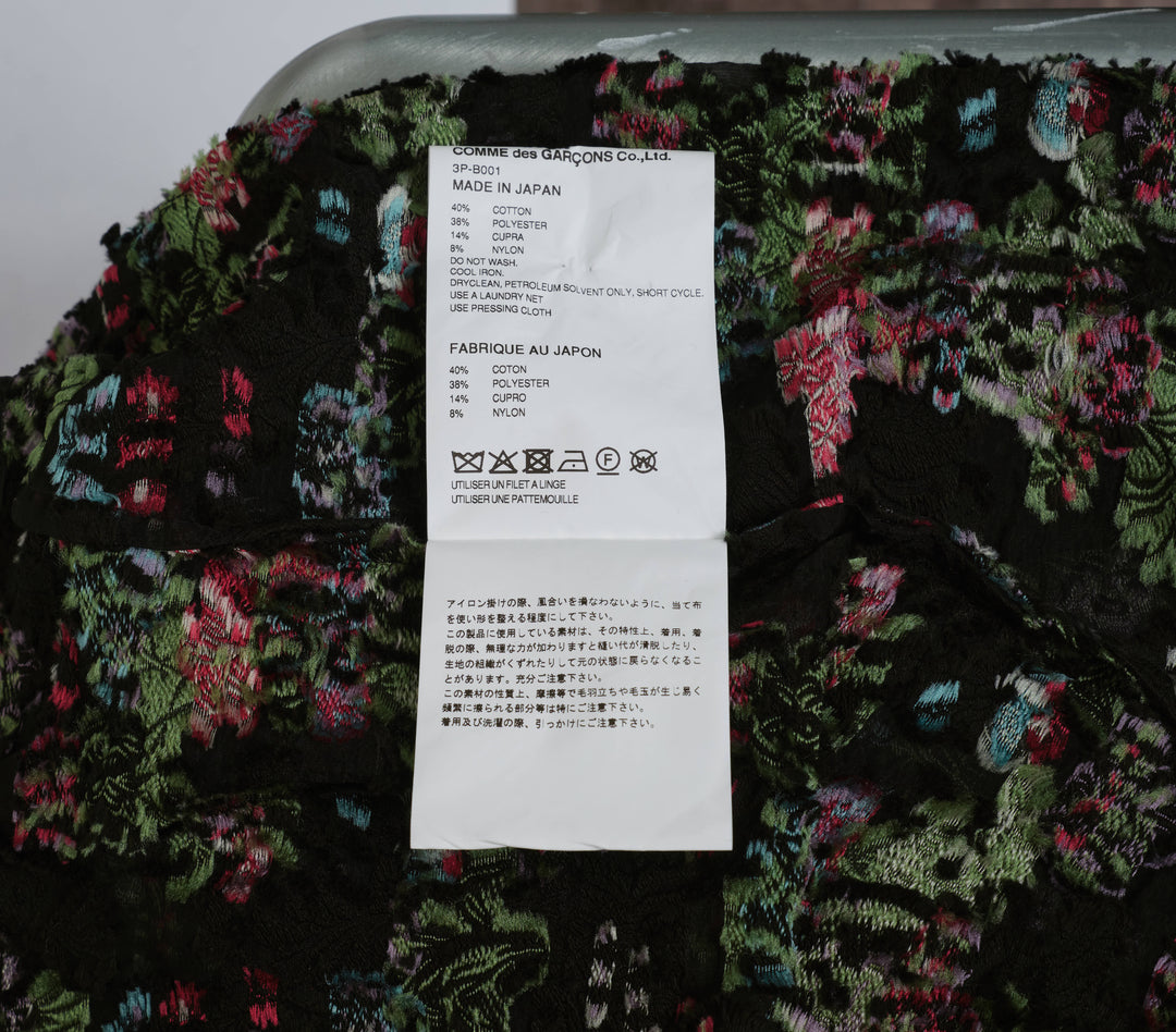 Floral Pattern Cut Jacquard Top