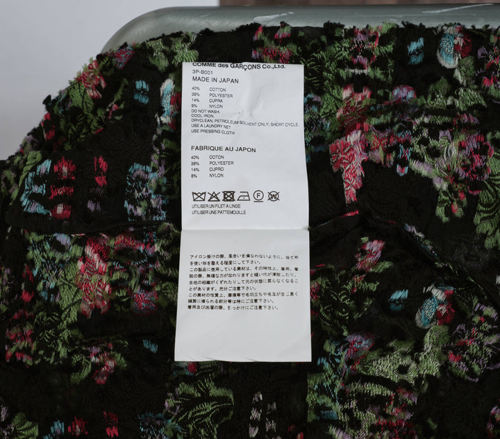 Floral Pattern Cut Jacquard Top