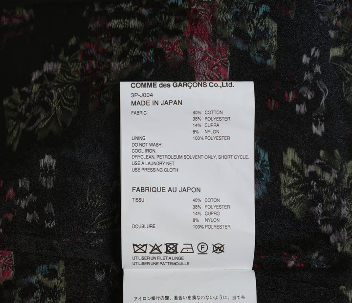 Floral Pattern Cut Jacquard Jacket
