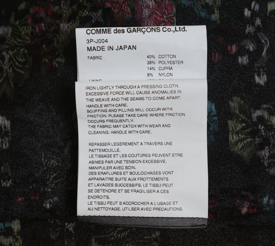 Floral Pattern Cut Jacquard Jacket