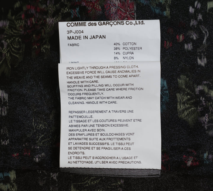 Floral Pattern Cut Jacquard Jacket