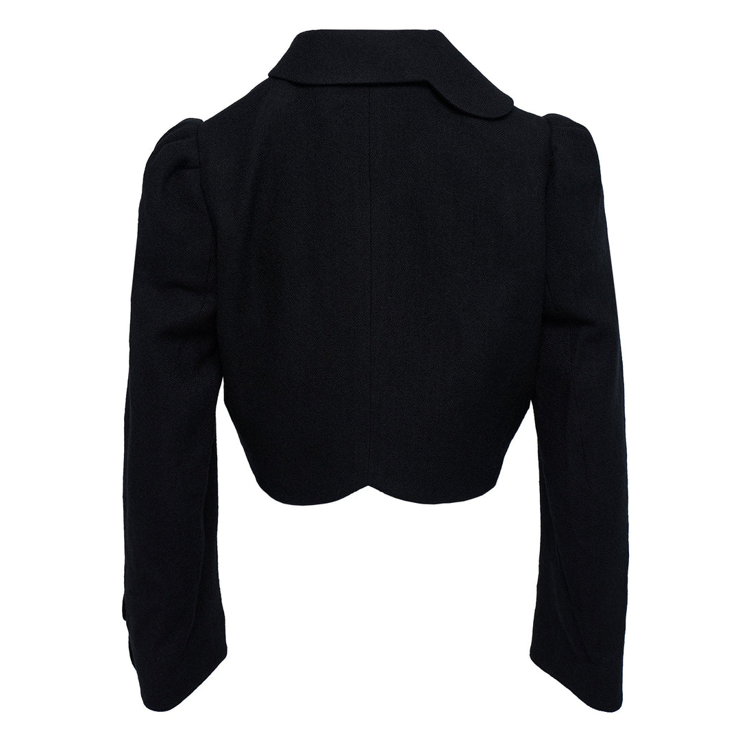 Herringbone Pattern Wool Mille Jacket