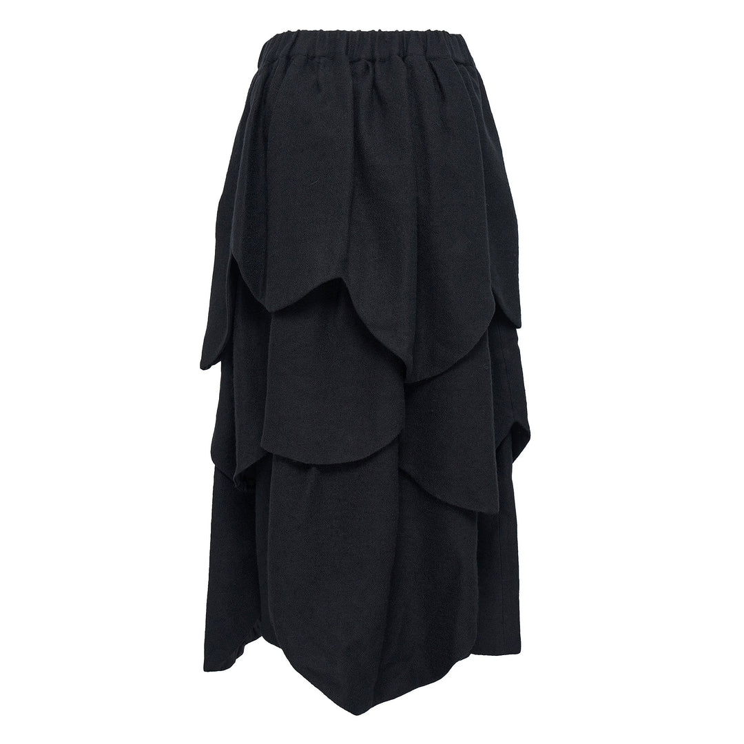 Herringbone Pattern Wool Mille Skirt