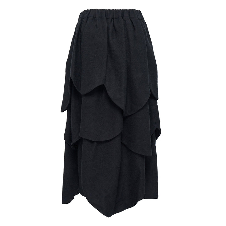 Herringbone Pattern Wool Mille Skirt