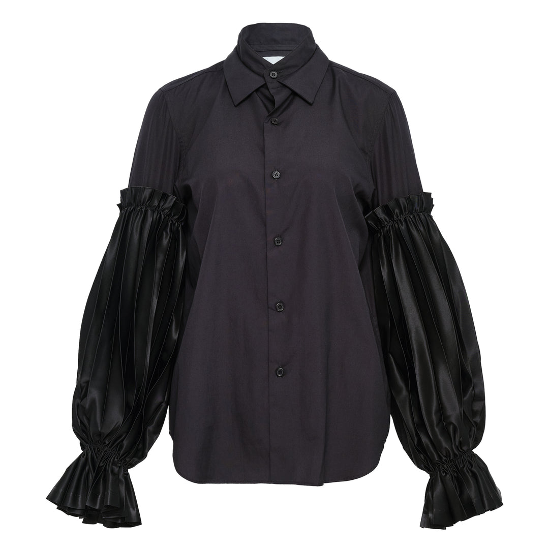 Cotton Broad X Polyester Satin Top