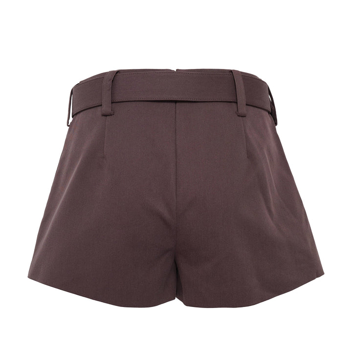 Brown Cotton Skort