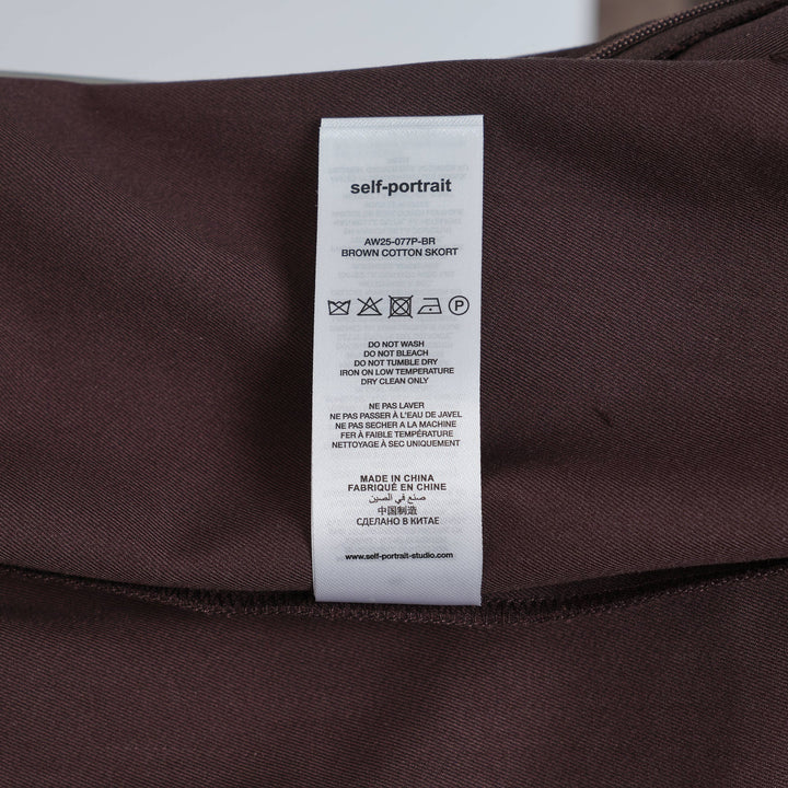 Brown Cotton Skort