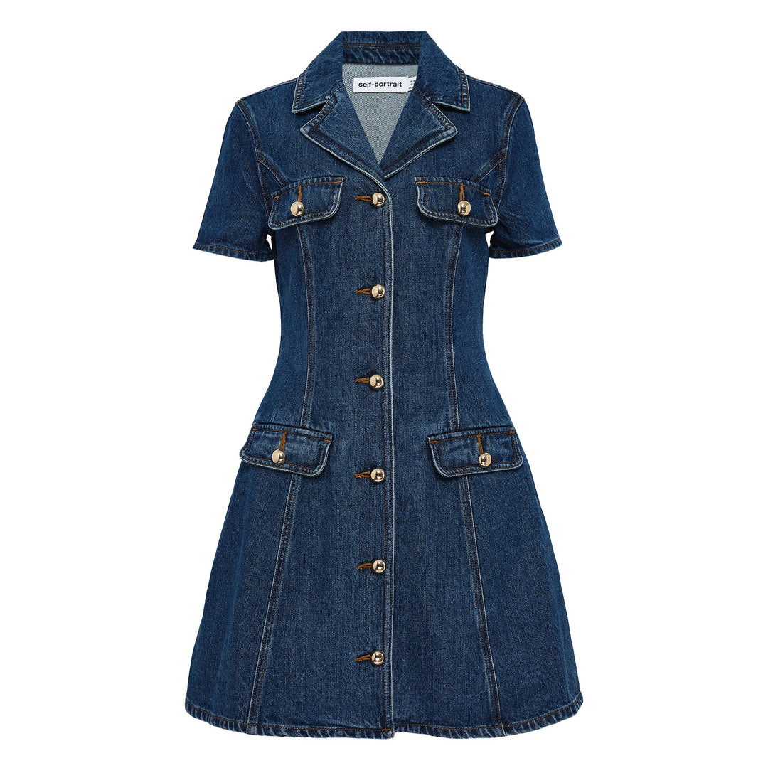 Belted Denim Mini Dress