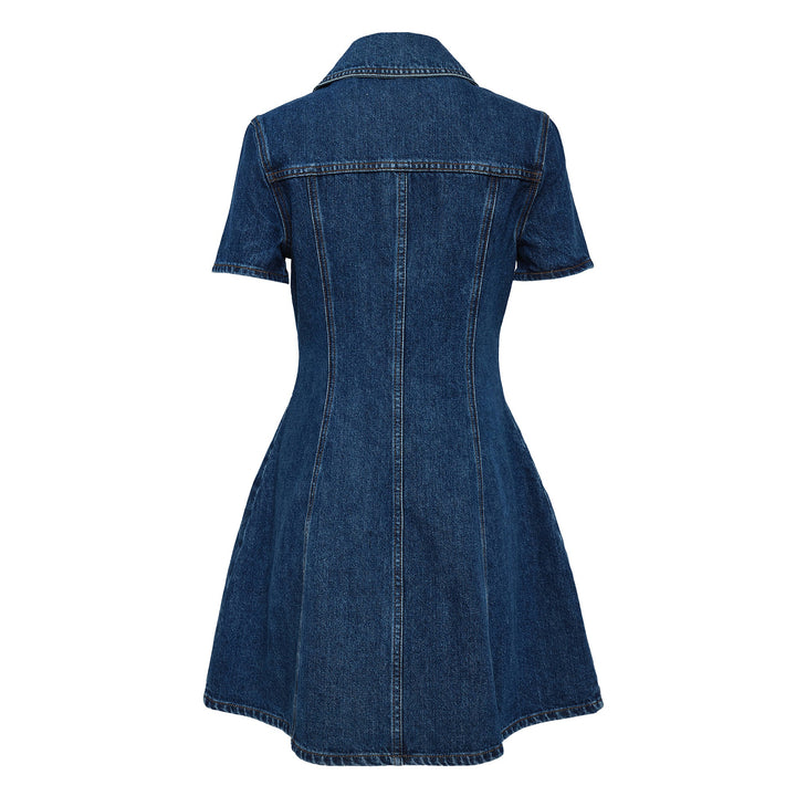 Belted Denim Mini Dress