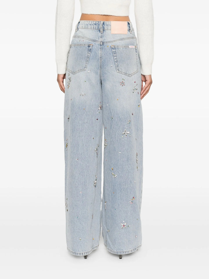 Embellished Wide Leg Jeans