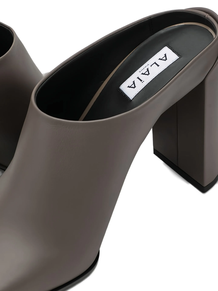 Mules 90 Shiny Calfskin