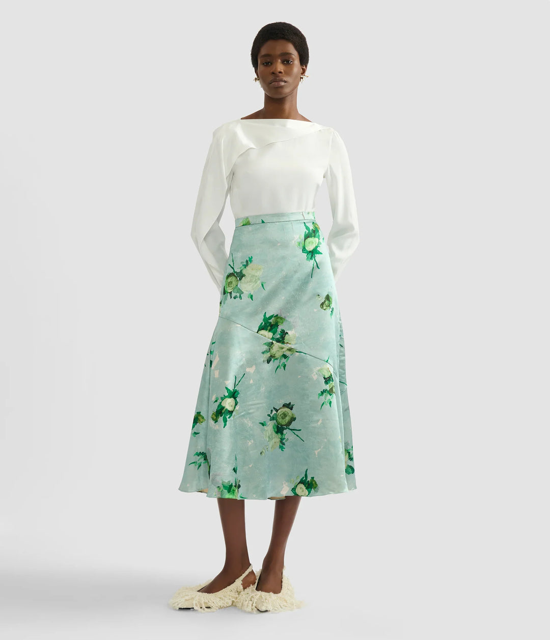 A-Line Midi Skirt