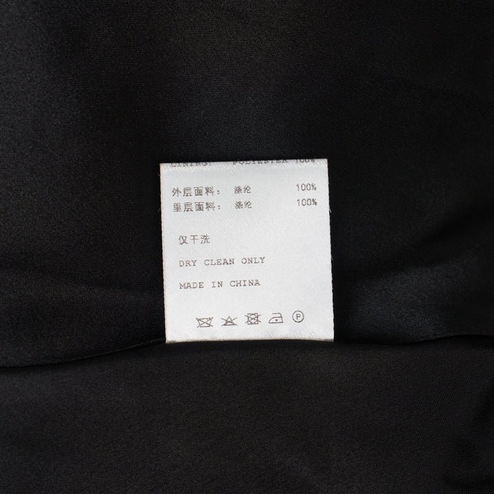 Black Pleated Roses Embroidery Skirt