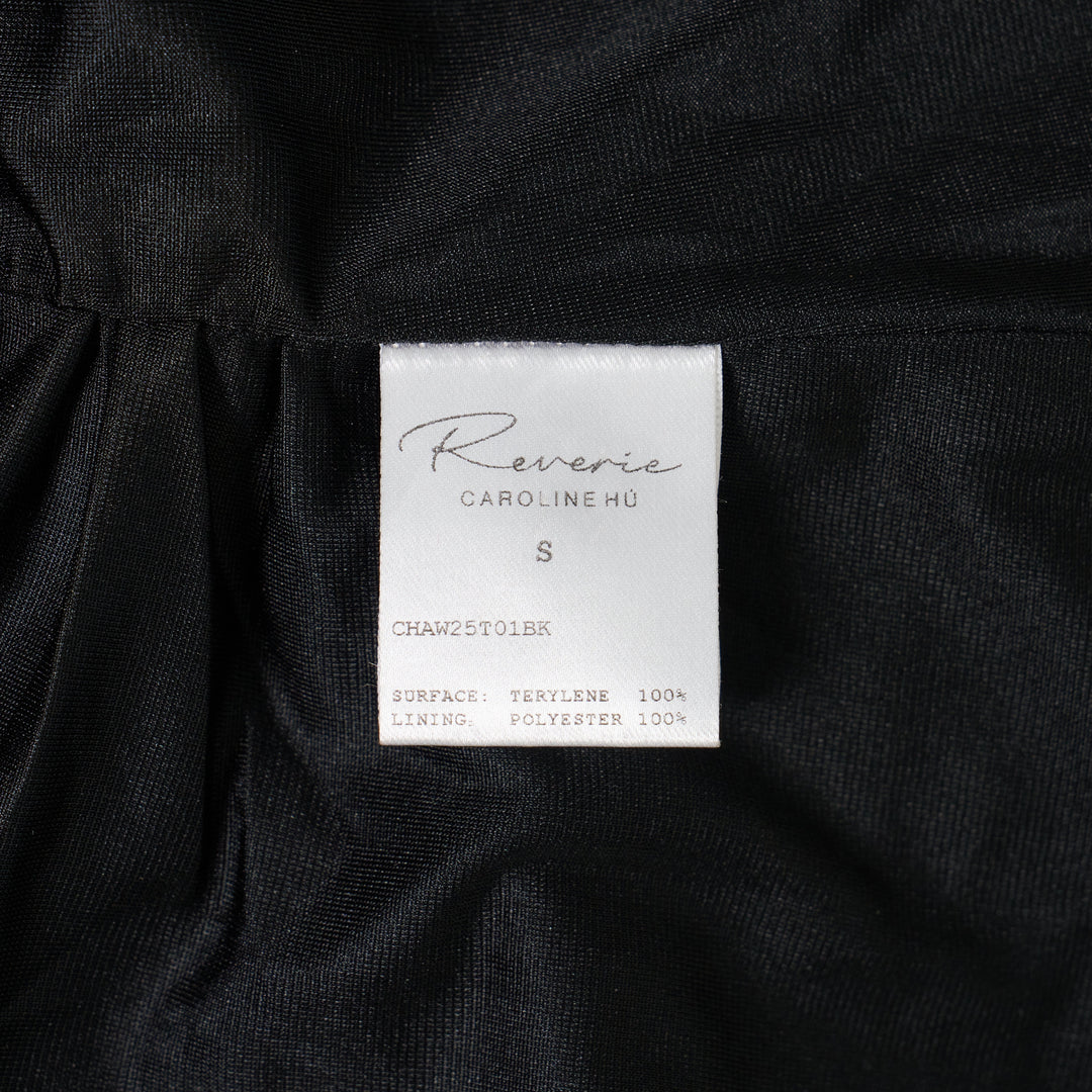 Black Embellished Roses Embroidery Top