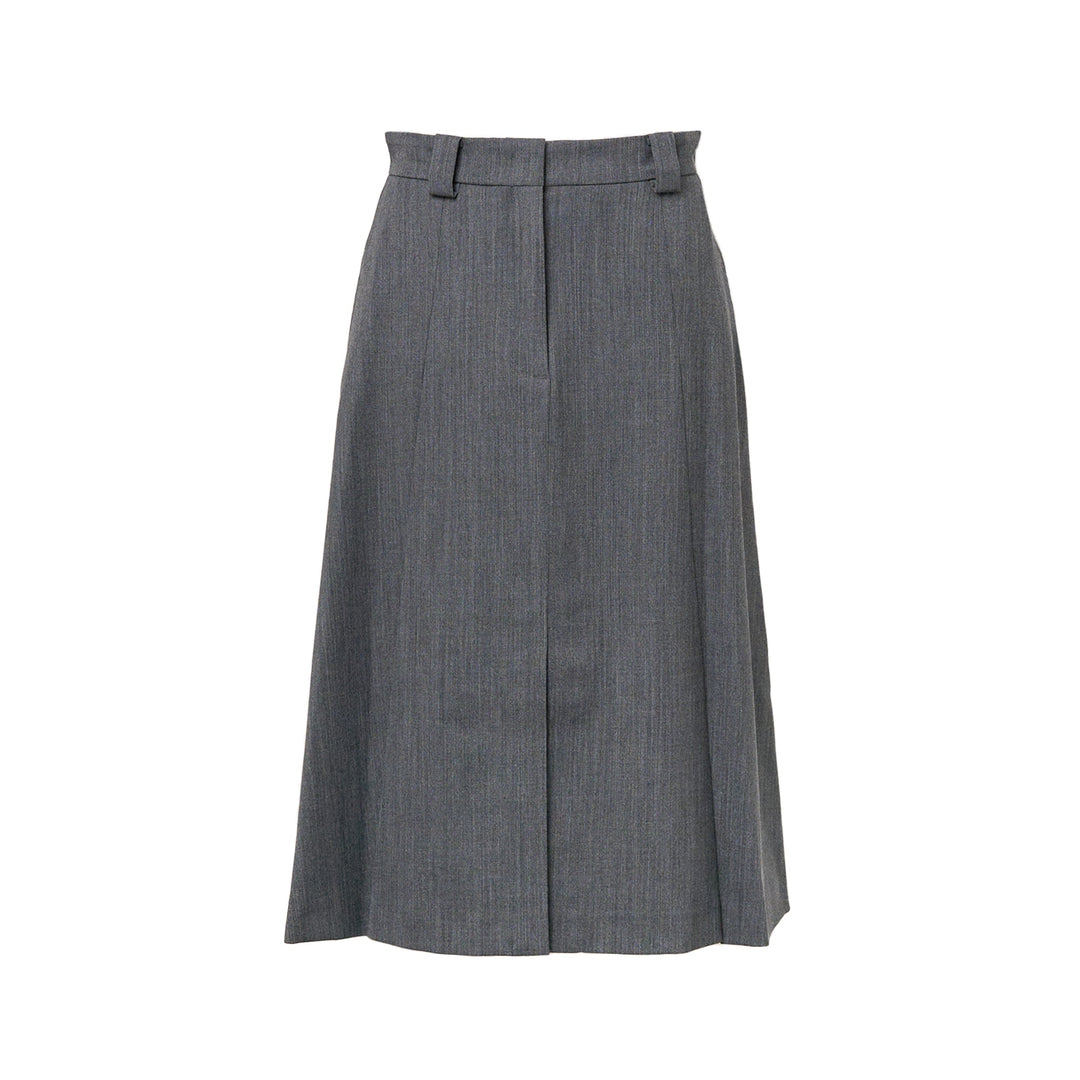 Pleats Poly Wool Skirt