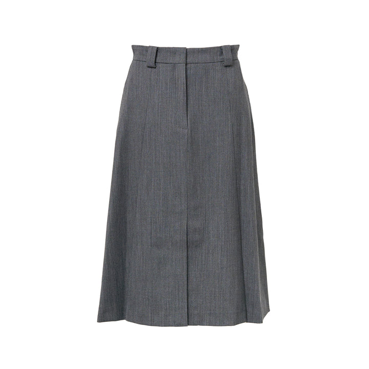Pleats Poly Wool Skirt