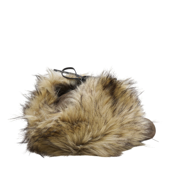 Faux Fur Corduroy Earflap Cap