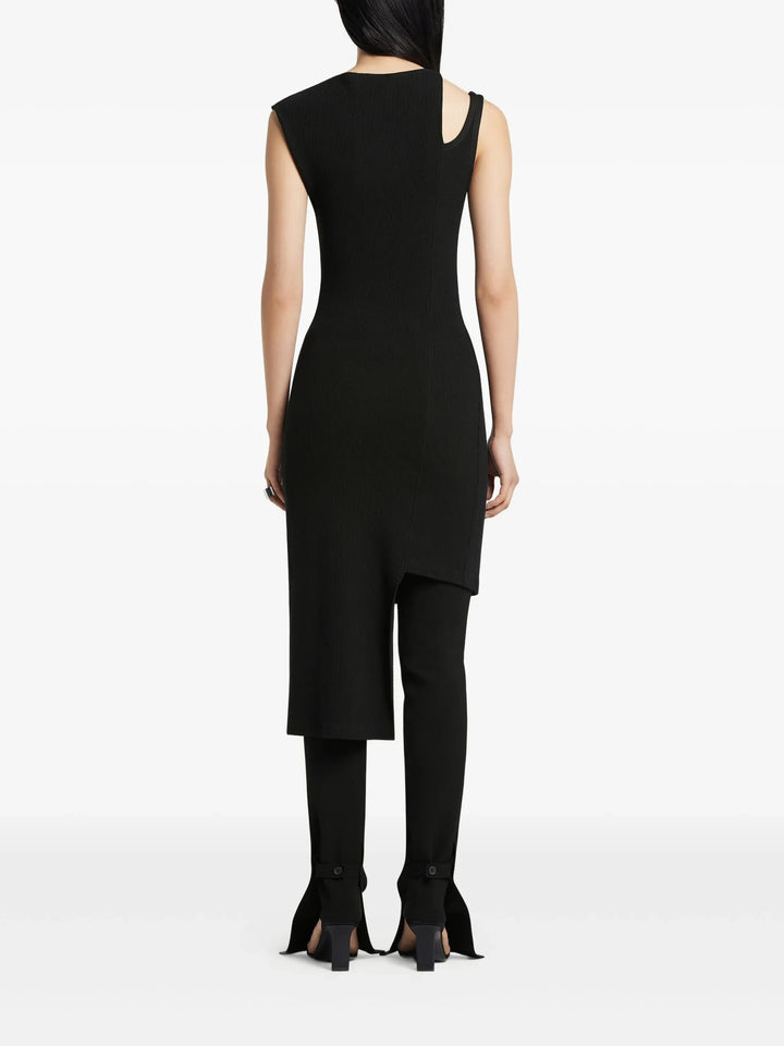 Oblique Square Rib Dress