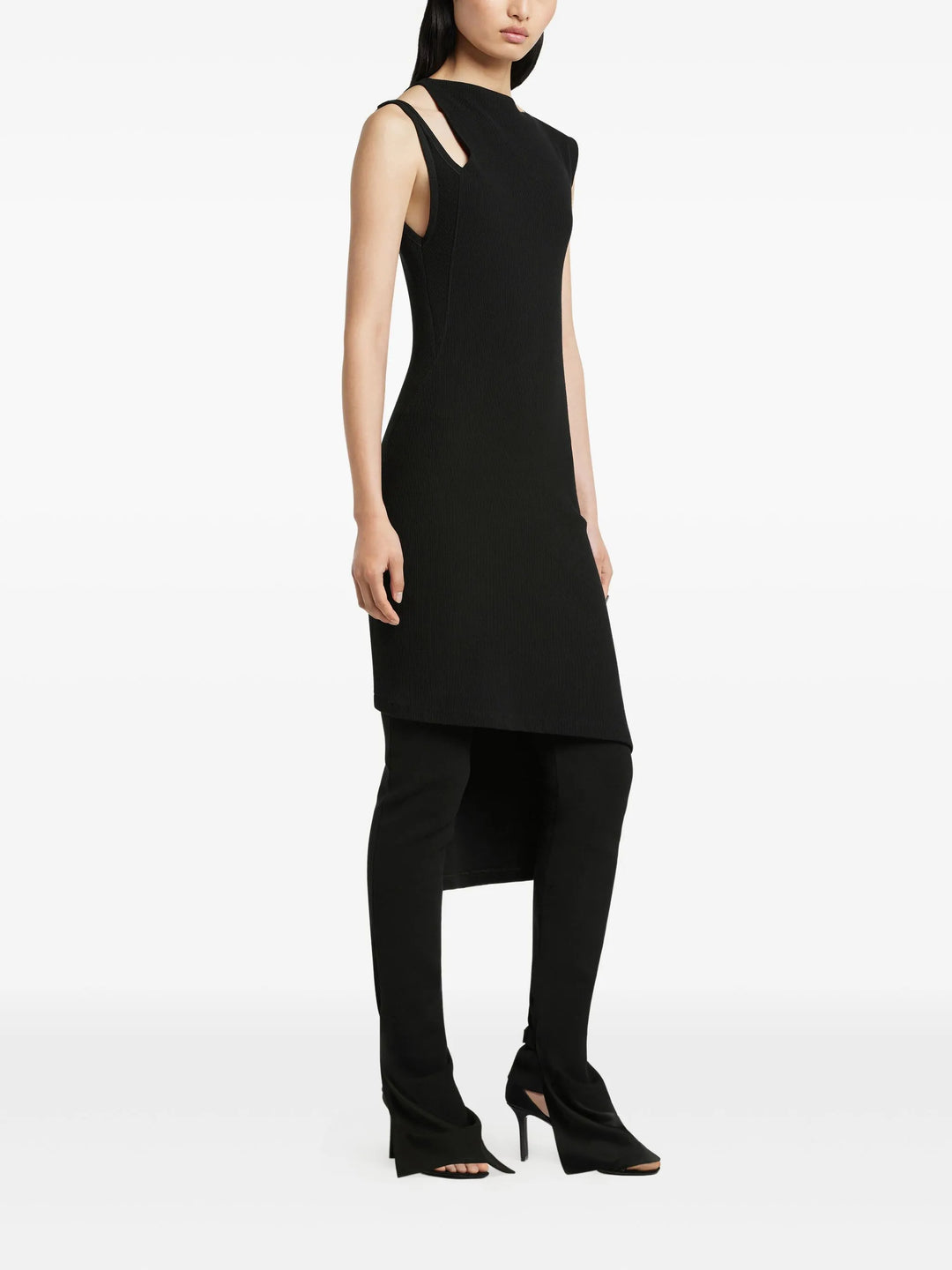 Oblique Square Rib Dress