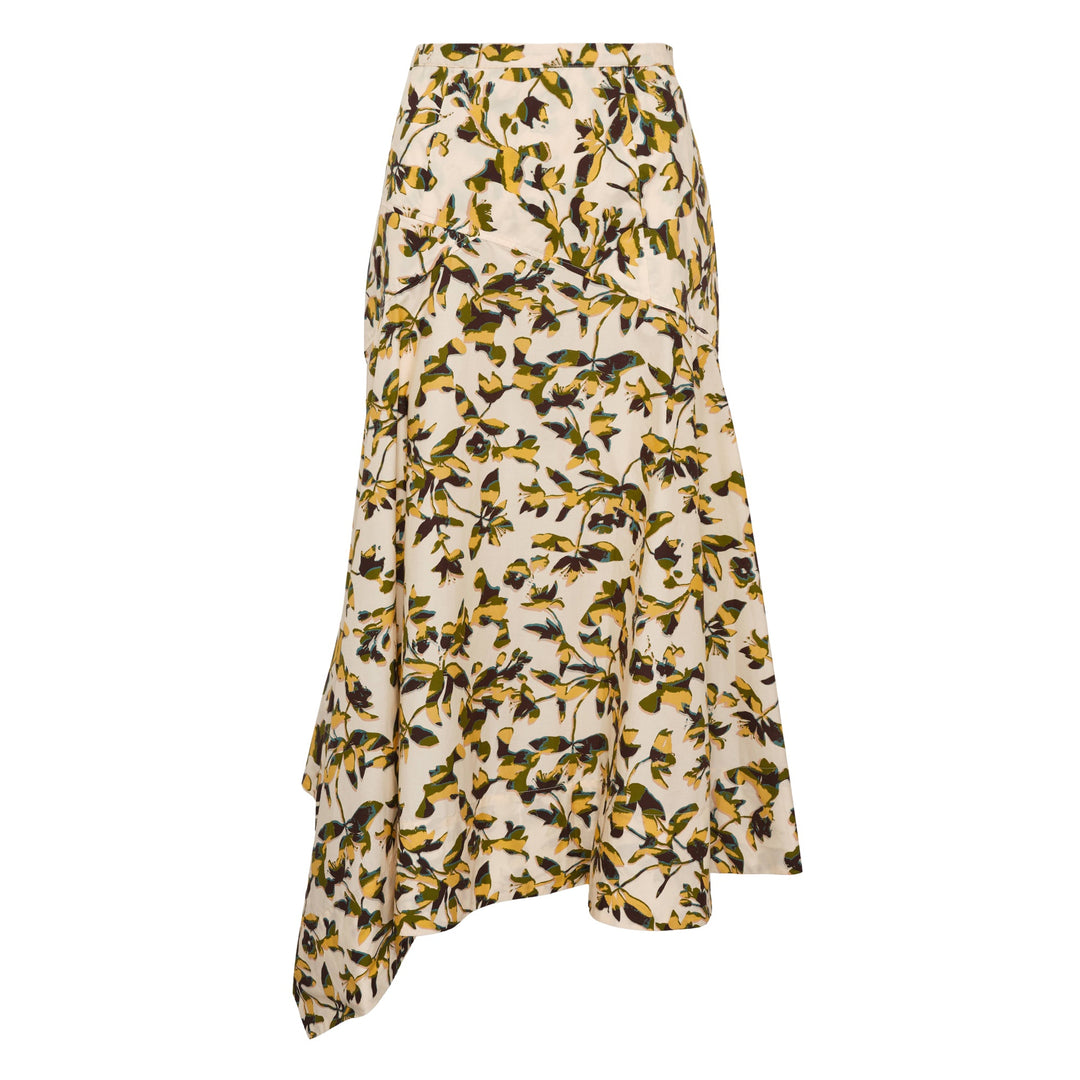 Annika High Waist Asymmetrical Midi Skirt