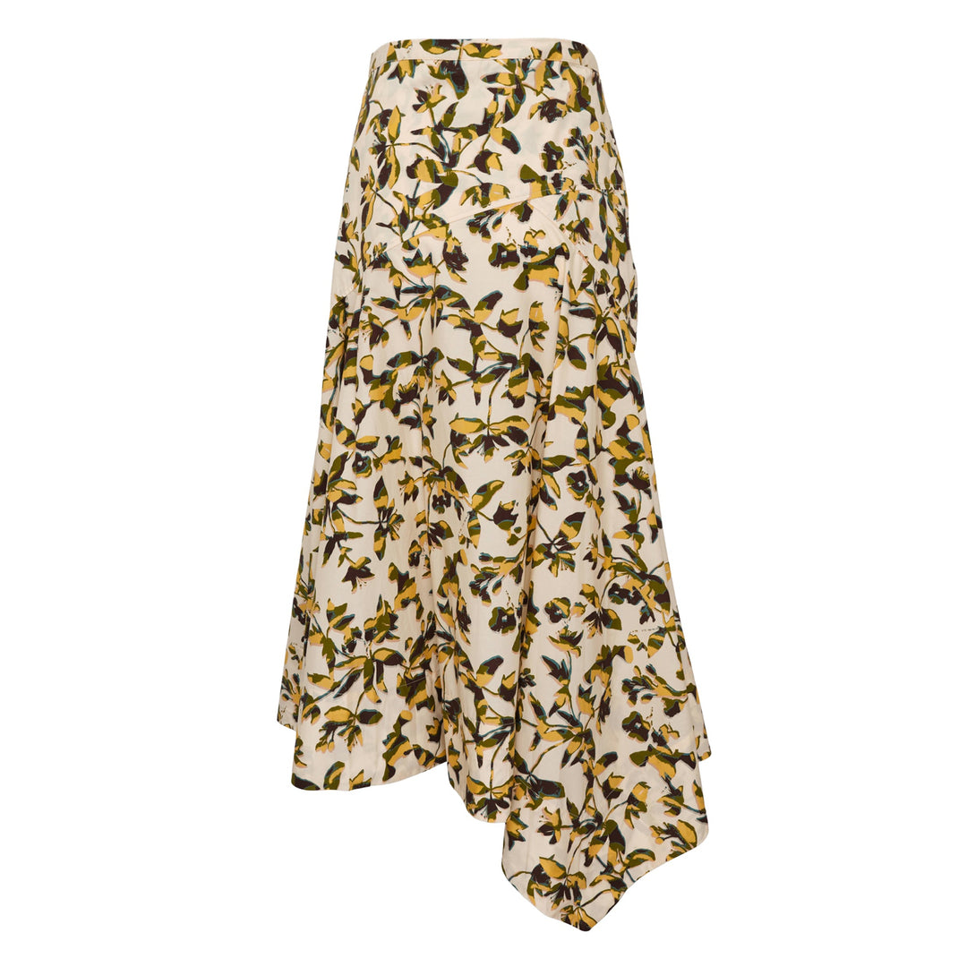 Annika High Waist Asymmetrical Midi Skirt