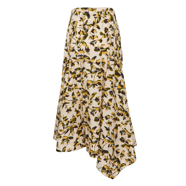 Annika High Waist Asymmetrical Midi Skirt