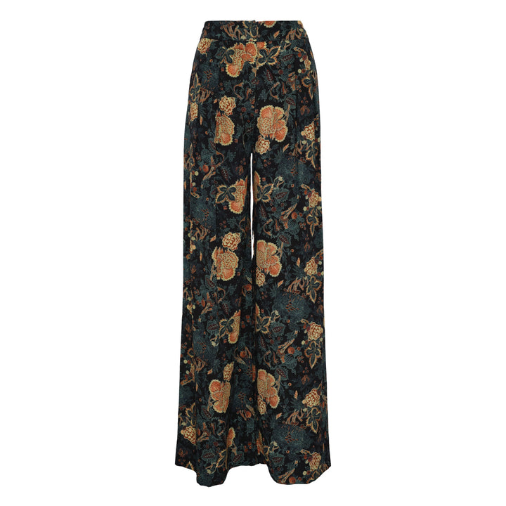 Aviva Silk High Waist Wide Leg Pants