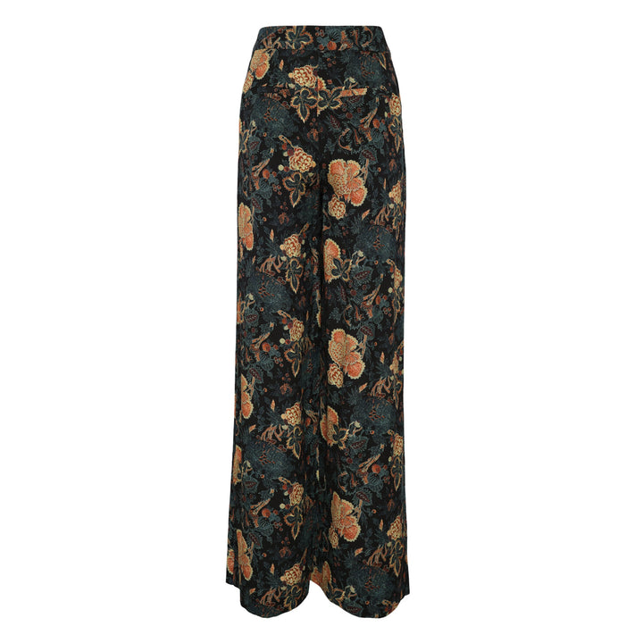 Aviva Silk High Waist Wide Leg Pants