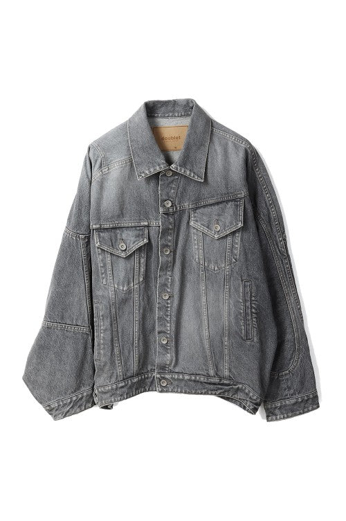 Distorted Cutting Denim Jacket