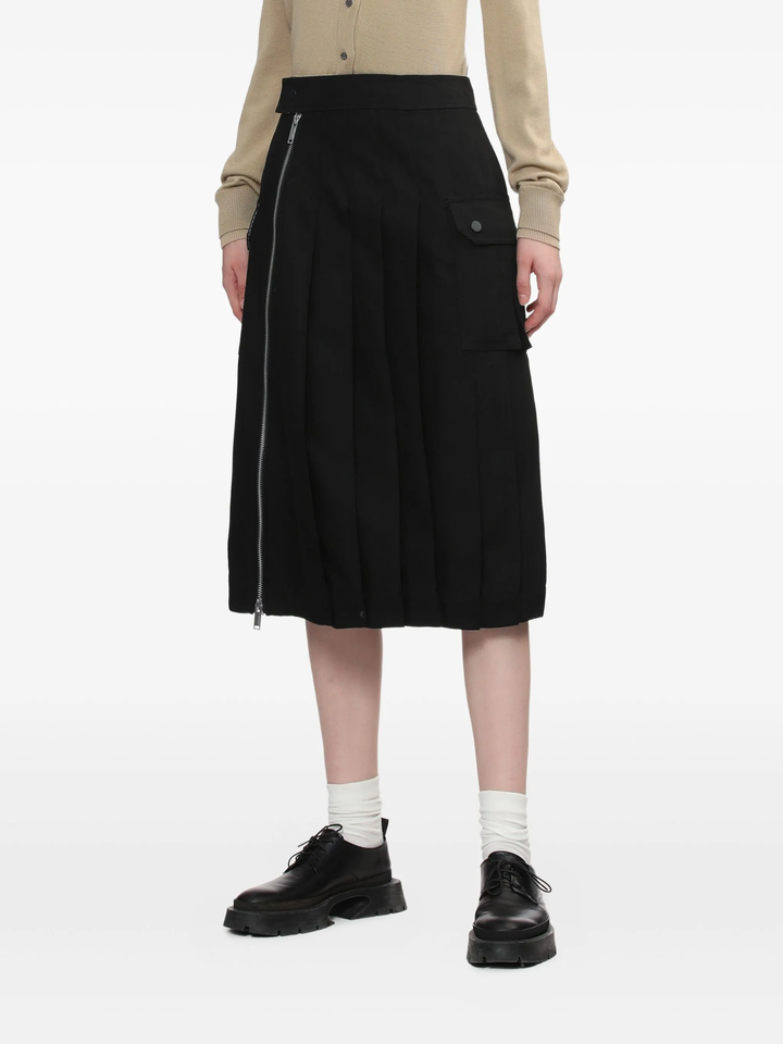 Pleated Utility Skirt