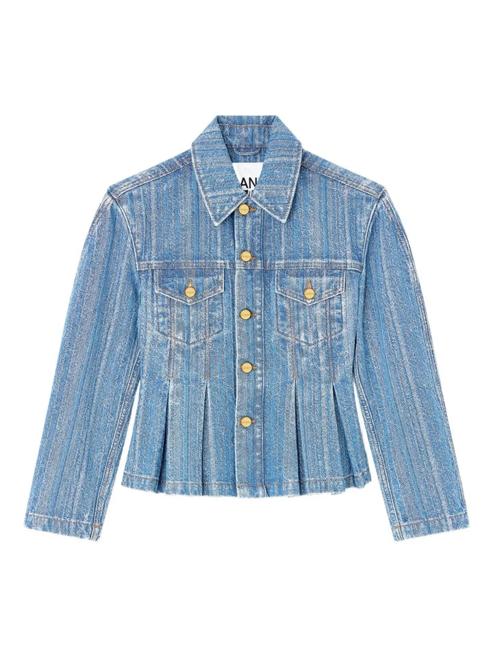 Structured Denim Fitted Jacket