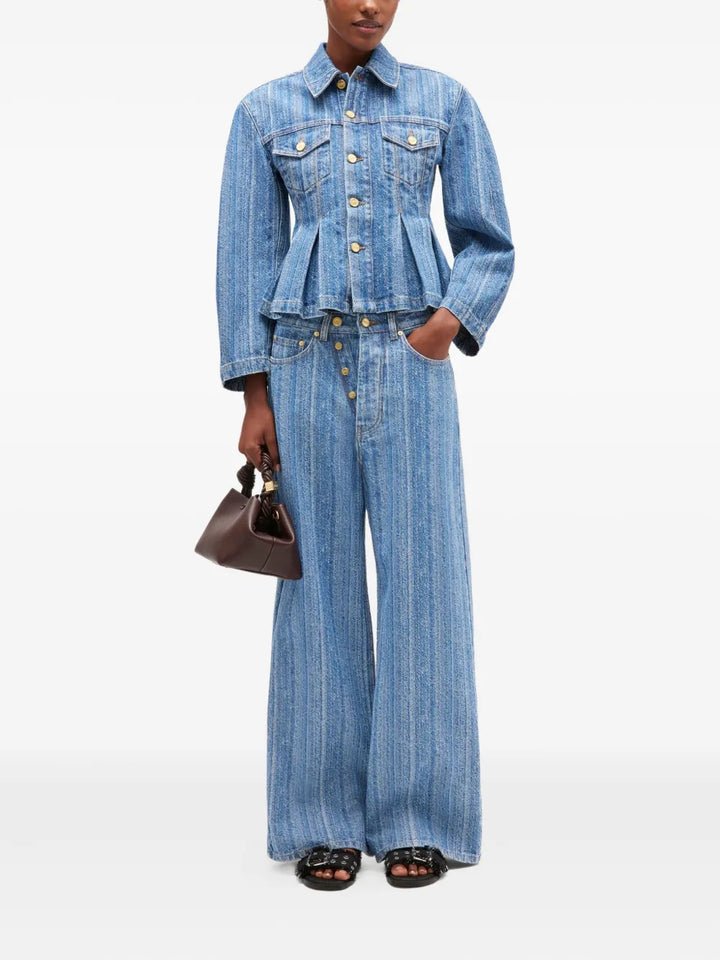 Structured Denim Fitted Jacket