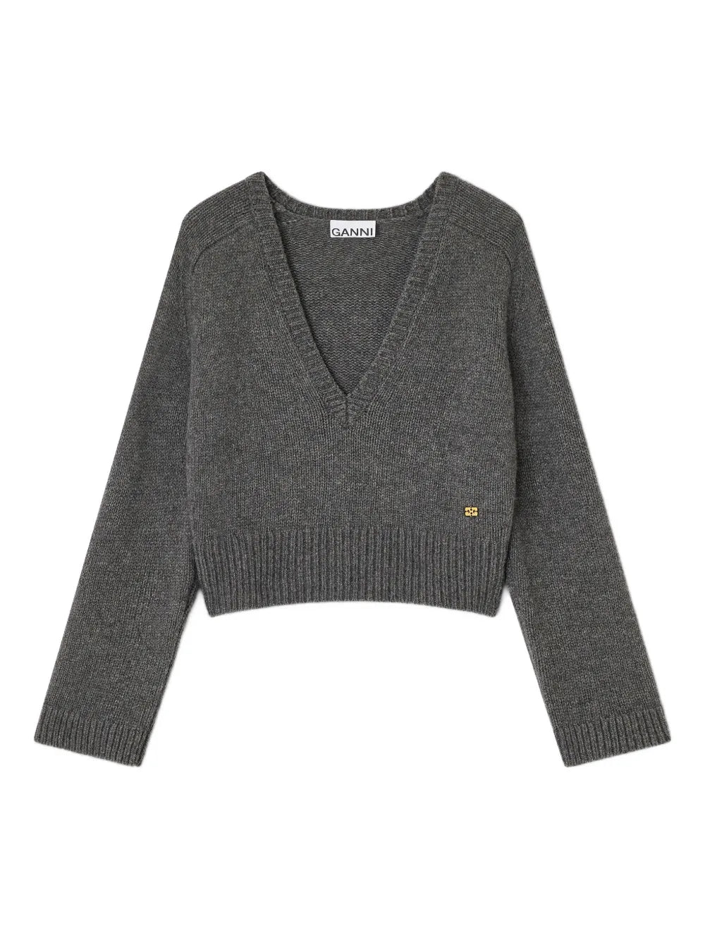 Wool Yak Mix Deep V-Neck Top