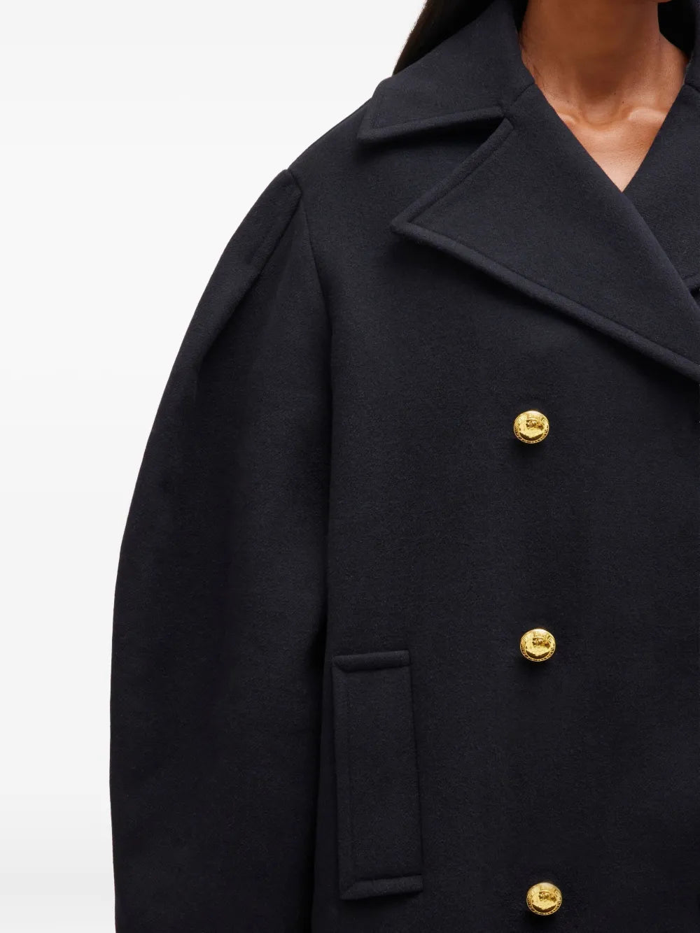 Peacoat Wool Midi Coat