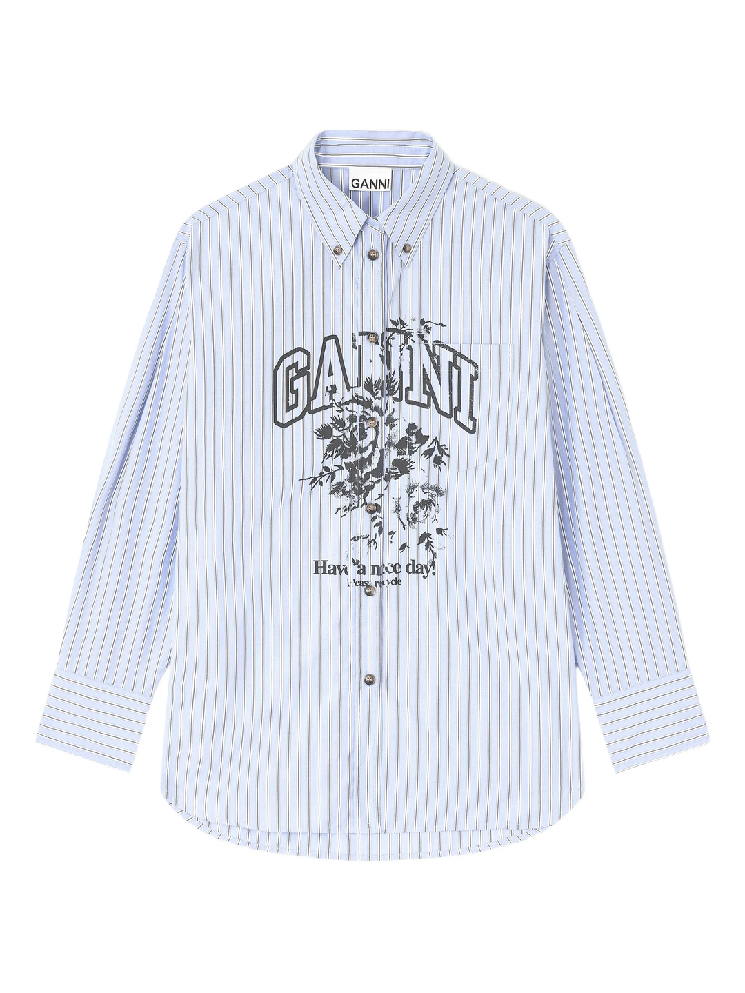 Stripe Cotton Oversized Shirt