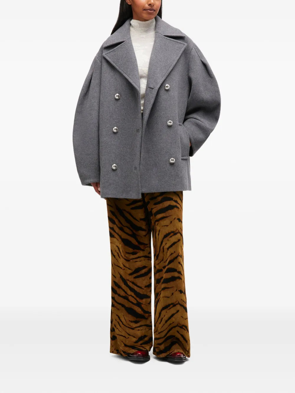 Peacoat Wool Midi Coat